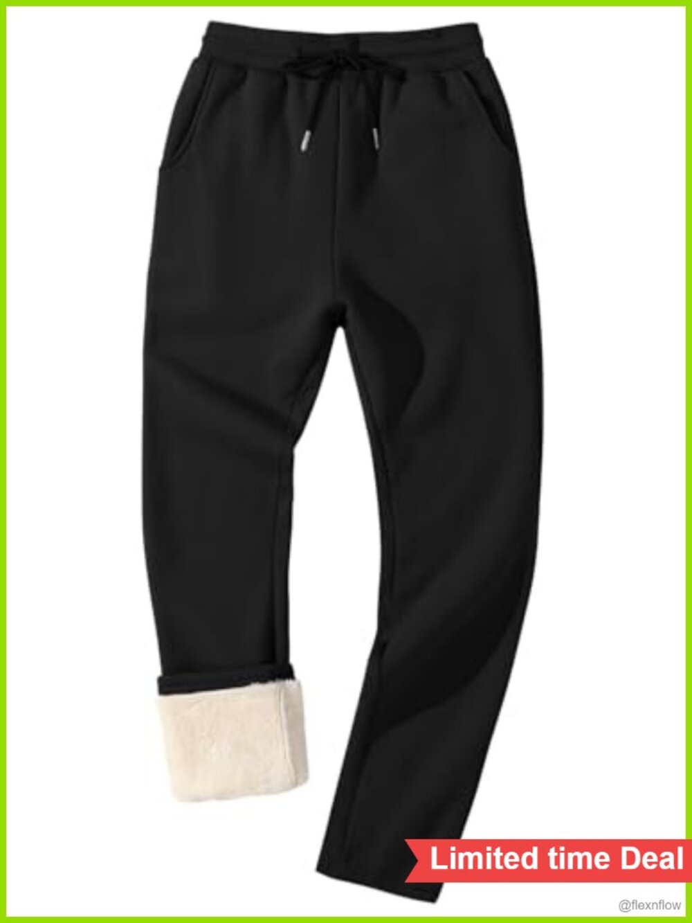 Fleece Lined Sherpa Sweatpants Winter Warm Jogger Pants
